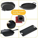 6 Piece Durable Grill Pan Scraper Plastic Set Tool and Silicone Hot Handle  Q4N3