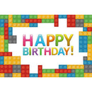 0.9x1.5m Happy Birthday Building Block Wall Photo Shooting Background Cloth