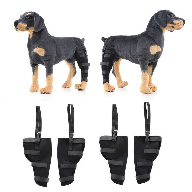 4 x Supportive Dog Canine Rear Leg Hock Joint Wrap Protects Wounds Heal