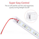 2x 12V 72 LED Car Interior White Strip Lights Bar Lamp Van Caravan ON OFF~Switï¼D