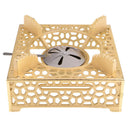 Outdoor Travel Camping Cooking Spirit Burner Alcohol Stove - Square yellow