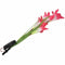 Solar Powered Energy Saving LED Color Changing Red Lily 4X Flowers Garden L S5T2