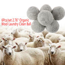 6Pcs Wool Dryer Balls Organic 2.76" Reusable Natural Fabric Softener for LaundFT