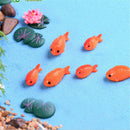 4x Fish lotus Leaves Miniatures For Fairy Garden Gnomes Moss TerrariumsDecorhtJR