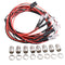 16pcs Upgrade LED Lights Headlights 8 LED For 1/5 1/8 1/10 1/12 1/16 RC Car