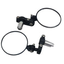 2PACKS BLACK 7/8" REARVIEW MIRROR END UNIVERSAL FOR MOTORCYCLE ADJUSTABLE/