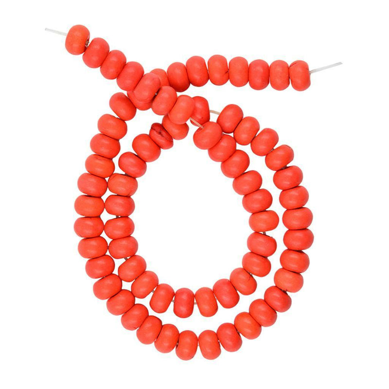 1 Strand Orange Turquoise Rondelle Loose Beads for Jewelry Making Beading