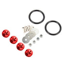 Quick Release Fasteners For Car Bumpers Trunk Fender Hatch Lids Kit (Red) M
