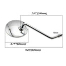 Motorcycle Rear View Rearview Side Round Mirrors Universal 10Mm Street Bike V8A6
