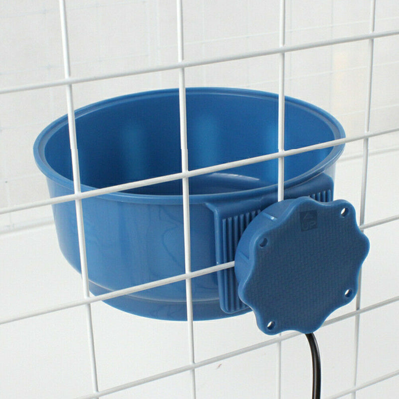 Winter Pet Dog Heating Bowl Constant Temperature Cage Hanging Water Basin  A