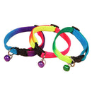 Rainbow Color Adjustable 24-34 cm Collar with Small Bell Pet Cat Dog Puppy -