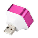 1Pc 3 port usb 2.0 rotate hub splitter adapter for pc notebook expansion M&A â„–[