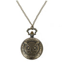 Owl women watch pocket watch quartz and chain necklace costume jewelry