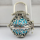 Diffuser Locket Pendant Aromatherapy Retro Essential Oil Perfume Mexico~Necklace
