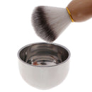 3In1Clean Tool Shave Frame Soap Bowl Bristle Hair Shave Brush Shaving Brush Set`