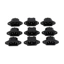 250V 10A AC Power Socket Panel Mounted IEC320 C14 3 Terminals Plug 9 Pcs P6K1