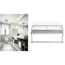 Adhesive Paper Towel Holder Shelf,Wall Mounted Paper Towel Holder Basket fo