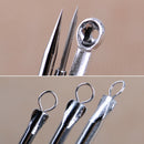 3pc Stainless Blackhead Acne Comedone Spot Extractor Remover Face Clean Tool Kit