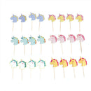 24pcs horse cupcake cake topper cake flags for party baking decor`AU3C