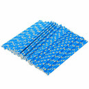 Paper Straws - Blue with Daisies Floral Pattern - Perfect For Weddings - 10