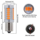 2x Amber Yellow High Power P21W 1156 BA15S LED Bulb 5730 SMD Car Light bulb