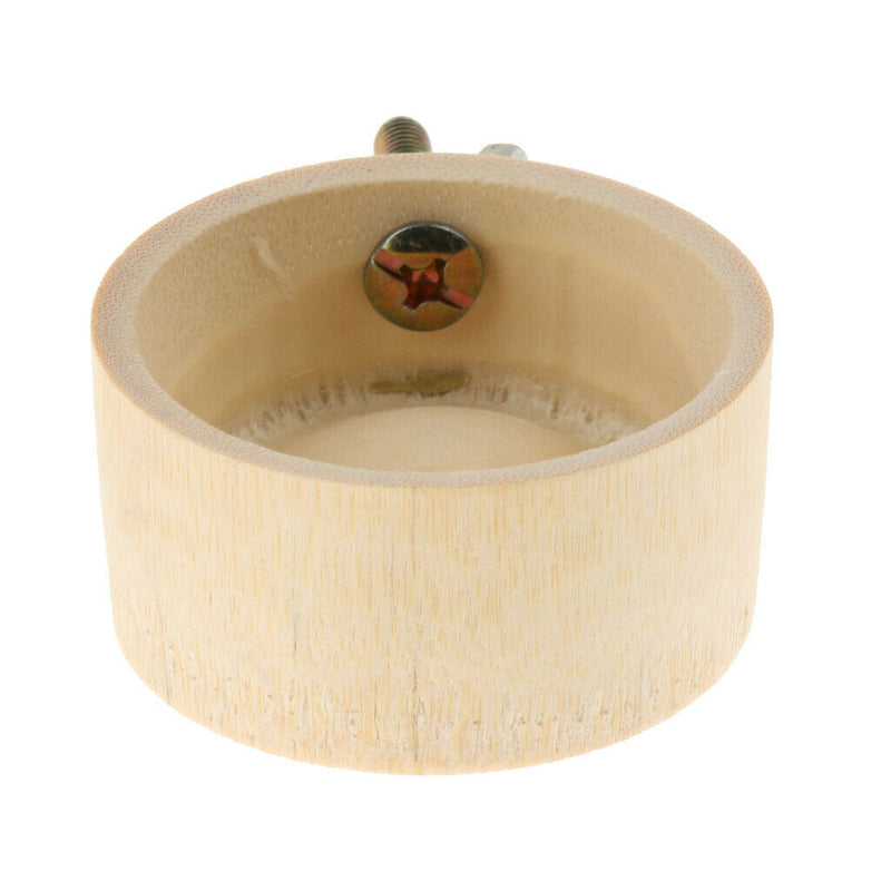 2 x Small Animal Bamboo Bowl, Basic Dish Feeder Can Be Fixed in The Cage with