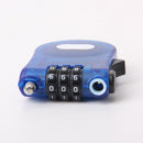 Retractable 3 Digit Combination Cable Lock for Bike Bicycle Luggage Suitcase Bag