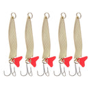 5pcs Sequins Hard Spoon Crank Baits hard Lifelike Vivid Fishing Bait Lure