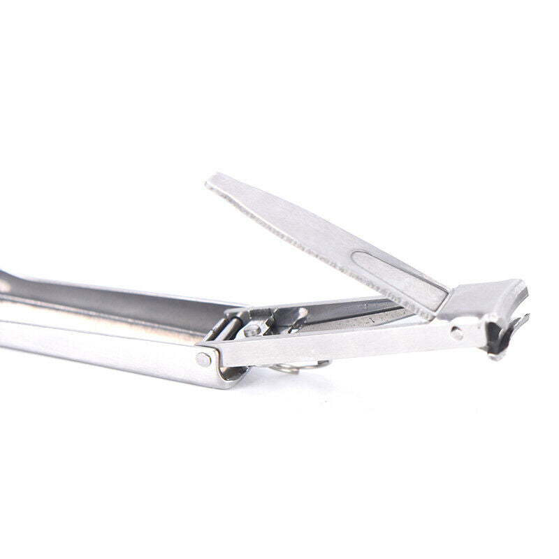 2 in 1 Pocket Tool Bottle Opener Toe Nail Clippers Cutter Key Chain Key Ring Tw