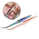2 in 1 Colorful Stainless Steel Nail Shaping Tweezers For UV Gel Tips C Cur I9H1