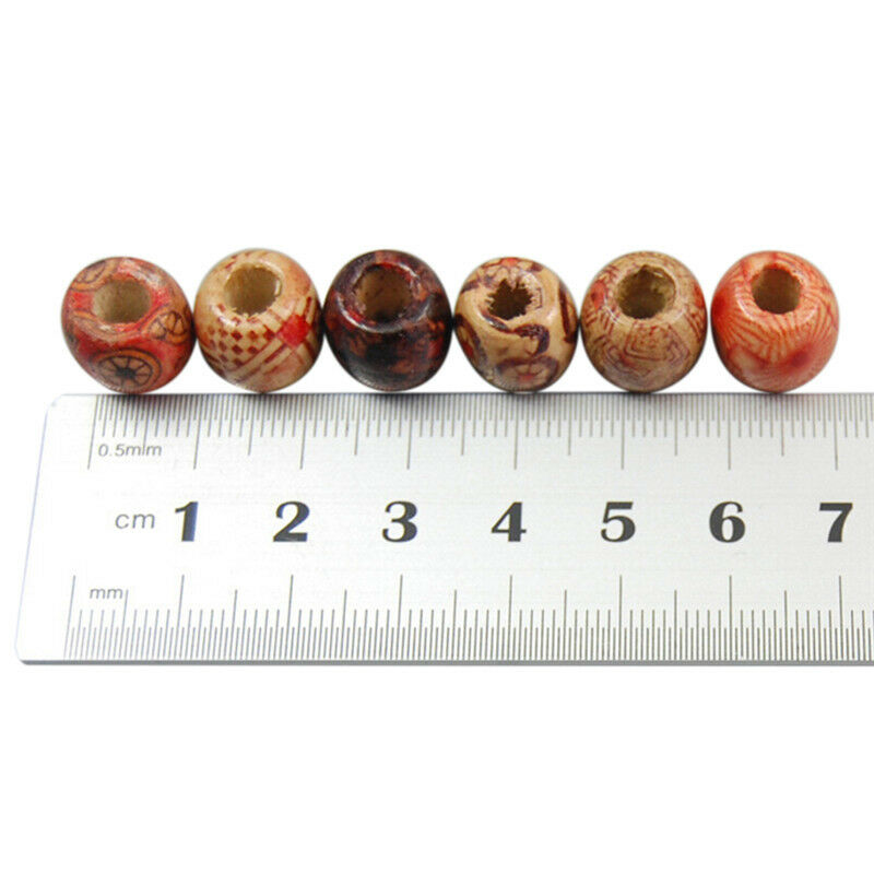 50PCS Dreadlock Hair Beads Dread Beads Hair Braid Pins Rings DIY Cuff Jewelry -Q