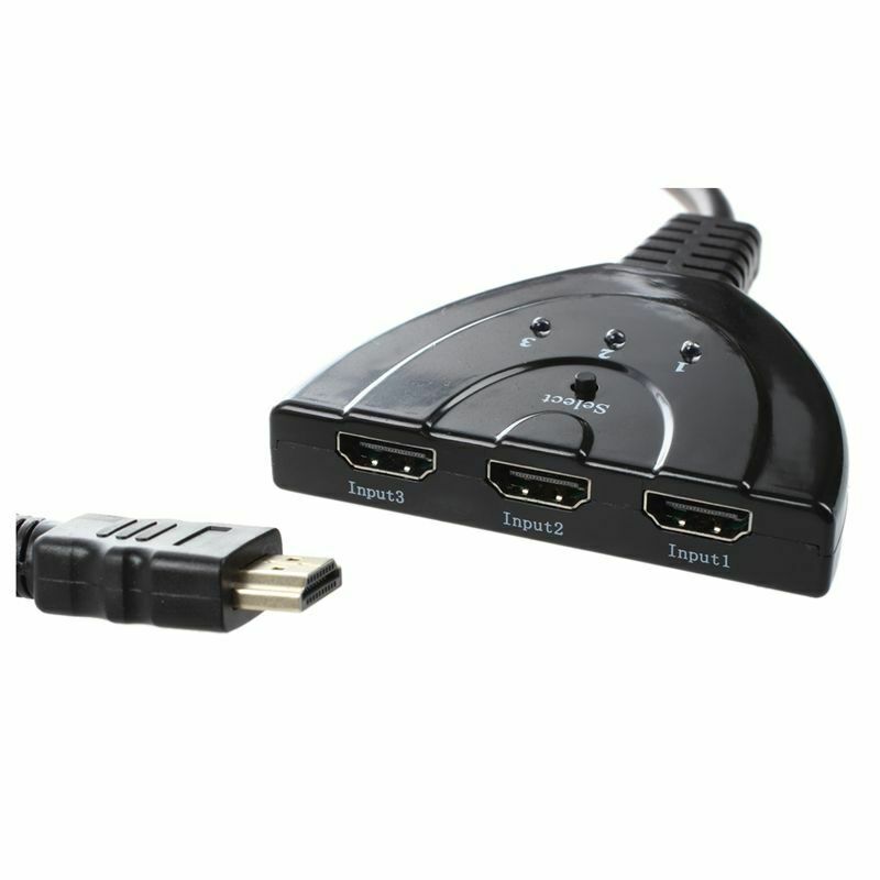 HDMI Switch with 3 Port Full HD, black V3X7