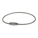 100pcs Stainless Steel Screw Locking Wire Keychain Cable Key Rings Outdoor
