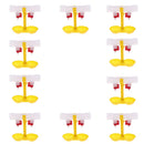 10Pcs Poultry Chicken Automatic Drinking Fountain Double Hanging Cup Ball Nipple