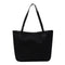 Fashion Large Capacity Handbag Canvas Shoulder Shopping Totes Bags (Black)