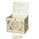 Wooden Wedding Card Boxes with Lock and Card Sign for Weddings Receptions
