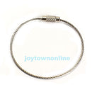 5PCS 15cm Stainless Steel Wire Keychain Cable Key Ring Chains for Outdoor Hiking