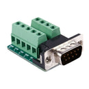 DB9 D-SUB 9 Pin Male Adapter RS232 to Terminal Connector Signal Module Gree