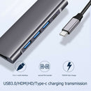 USB C Hub 5 in 1 Type C to USB 3.0 65W PD 4K HDMI Adapter for Laptop PC