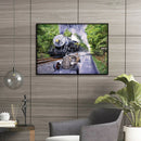 5D DIY Diamond Painting Train Road Full Round Pictures Rhinestone Kit Decor