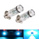 2pcs H6 100W High Power Fog Light Aluminum Fog Light Ice Blue