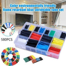 Useful 580PCS 2:1 Polyolefin Heat Shrink Tubing Tube A6J8 Wire Assor Sleeve Z3D4