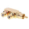 Gun Shape RCA 1 Male to 2 Female AV Audio Video Splitter Adapter Connector