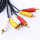 3 RCA Composite Male to Male Audio Video AV Cable for DVD TV