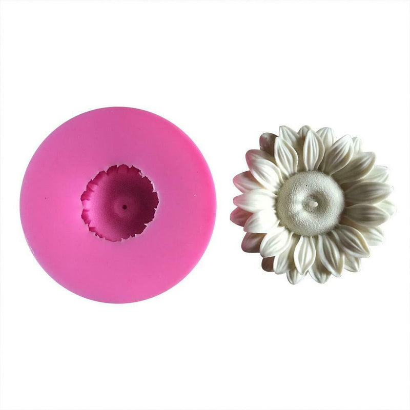Sunflower Silicone Molds Soap Candle Mould Gypsum Silastic Mold Flowers PX1N
