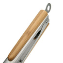 18.7 inch BBQ Food Tongs Clamp Stainless Steel Beef Baking Tongs Wood Handle
