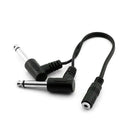 3.5mm 1/8inch Stereo Female to 2x 6.35mm Mono Male Y Splitter Cable 20cm
