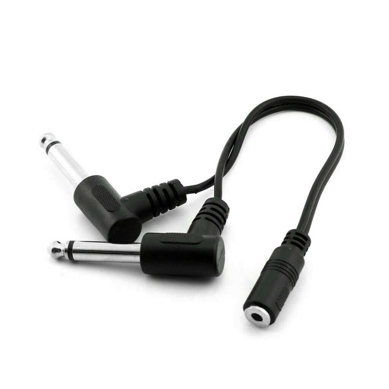 3.5mm 1/8inch Stereo Female to 2x 6.35mm Mono Male Y Splitter Cable 20cm