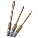 6PCS 4/5/6/8/10 / 12mm Titanium Drill Bit Strawberry Drill Bits Pr Glass Ce I7Q9