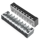 3 Pcs 600V 25A 8 Positions Dual Rows Covered Barrier Screw Terminal Block S